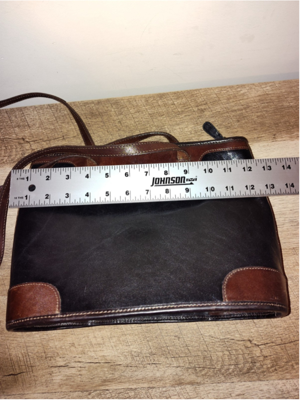 Brahmin Black and cognac brown leather bag - Picture 11 of 12